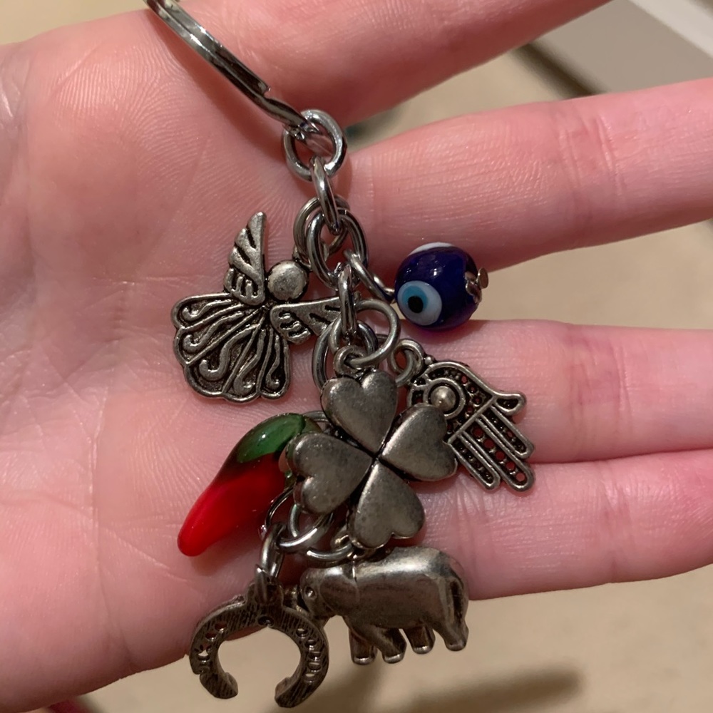 Keychain with lucky charms